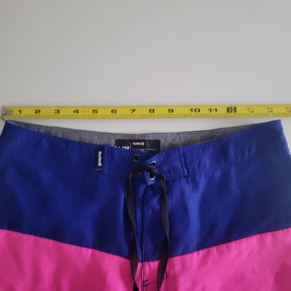 Hurley Boys' Multi-Color Swim Trunks Size 16/28 Bright Pink Orange Drawstring - Picture 13 of 15